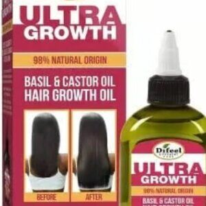 Difeel Ultra Hair Growth Oil Infused With Basil and Castor Oil 2.5 oz.
